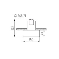 Vestavné bodové svítidlo MINI RITI GU10 B/W KANLUX 27577