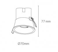 NOON BLANCO LED 5W 3000K 93*93MM 38? ASY