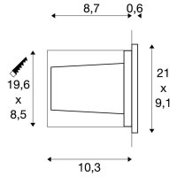 BRICK vestavné svítidlo LED 3000K nerezová ocel IP67 230 V 950lm 10W SLV 233650