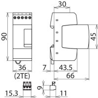 DEHNrail M 4P SN1872FM 4-pólový, 255V, s modulem dálkové signalizace 953406