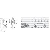 zásuvka nástěnná 5P, 32A/400V, 6h, IP44 PCE 125-6k