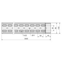 Kabelový žlab 85x100x0,75 sendzimir (Jupiter) KOPOS KZI 85X100X0.75_S