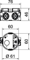 OBO UG 46-GS Přístrojová krabice pod omítku O60mm H46mm Polypropylén PP