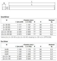 Atomic LED 2x36 SD 4000K 1,2m