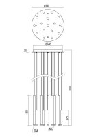 Závěsné svítidlo MADISON SU LED 64W 3000K SGD REDO 01-2058