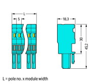 Pružinová svorka CAGE CLAMP 4mm2 modrá 1pól. WAGO 769-101/000-006