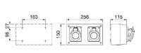 Zásuvková rozvodnice bez jištění D141 1x230V, 1x16A SCAME D141.1010