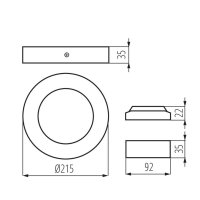 LED přisazené svítidlo CARSA V2LED 18W-NW-SN 27211 Kanlux