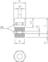 Kabelová vývodka OBO V-TEC PG13 MS IP68 PG13,5 Mosaz CuZn poniklovaná