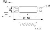 OBO RWEB 610 A2 Redukční úhelník/zakončení pro kabelový žlab 60x100 Nerez ocel