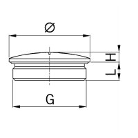 Závitová záslepka M25 kov kruhová -40 až 100°C dél záv 11mm AGRO 8725.11.08