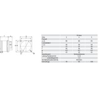 přívodka vestavná 4P, 16A/110V, 4h, IP44, přímá, příruba 60x60mm PCE 614-4f6