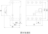 Proudový chránič EFI-4 A 80/0,03 10kA 30mA ETI 002062545