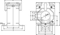 Proudový transformátor CTR-30, In1 = 50A, In2 = 5A, 1,25VA, CL.1 ETI 004805500