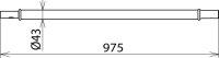 Prodloužení rukojeti s nástrčnou spojkou D 43 mm délka 975 mm DEHN 766077