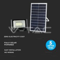 35W LED Solar Floodlight 6000K, VT-100W