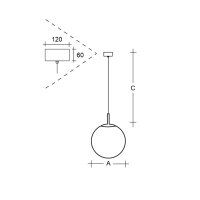 Závěsné svítidlo Polaris ZKS 400mm 46,4W 3000K 6730lm bílá ZKS.P5.400.31M DALI2