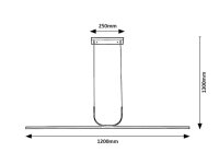 ELIA LED 25W IP20 chromová 3000K 1150lm RABALUX 72129