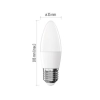 LED žárovka Basic svíčka E27 5,5 W (40 W) 470 lm teplá bílá EMOS ZL4F22