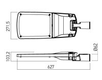 XLANE STREET FITTING 80W/100W 100-277V A