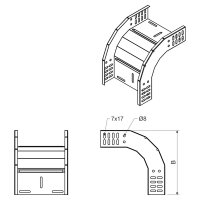 Klesající oblouk 90x85x100 žárový zinek (Jupiter) KOPOS KO 90X85X100_F