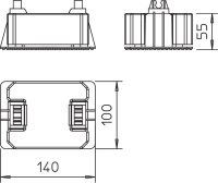 OBO 165 R-8-10 Střešní držák vedení, 8-10mm, Polyetylén, PE