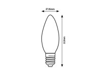 Fil. LED, E14 C35, 2W, 470lm, 3000K RABALUX 79011