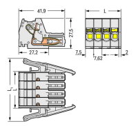 Pružinová svorka Push-in CAGE CLAMP 10mm2 sv.šedá 8pól. WAGO 831-3108/037-000