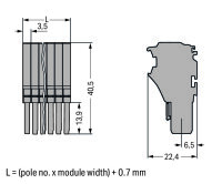 Pružinová svorka Push-in CAGE CLAMP 1,5mm2 šedá 7pól. WAGO 2020-107