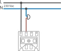 HYDRO BÍLÉ-tlačítko s přepínacím kontaktem (1P) (bez krabice) plug-in