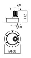 XDRILL TRIM. REC. FITTING 1x9W 220-240V