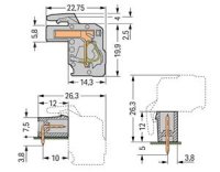 Konektor (zásuvka) úhlový CAGE CLAMP 2,5mm2 šedá 22pól. WAGO 232-122/026-000