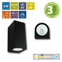 LED svítidlo Revos 2S, 6W, 3000K, IP65, černá barva MCLED ML-518.007.19.0