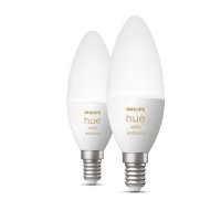 Philips Hue White Ambiance LED žárovka svíčka 470lm (40W) E14 (2ks)