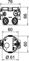 OBO UG 66 Přístrojová krabice pod omítku O60mm H66mm Polypropylén PP