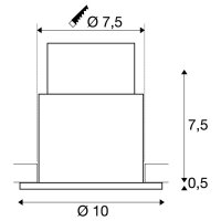 VARU QPAR51 DL venkovní stropní zápustné svítidlo černá/bílá IP20/65 SLV 1001931