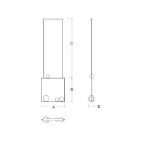 Závěsné svítidlo Pala 1x60 +1x48 +2x33 W G9K černá LUCIS ZL2.11.P4.45