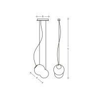 Závěsné svítidlo Baubau 340mm 1x60(46)W E27 bílá LUCIS ZL2.11.B340