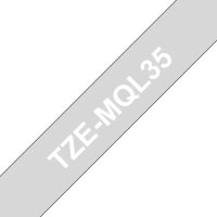 BROTHER TZe-MQL35 šedá / bílá (12mm, laminovaná)