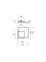 Nástěnné a stroní svítidlo PRISMA AP/PL LED 37W 3000K WH/BK REDO 01-2636