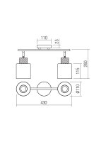 Nástěnné a stroní svítidlo HANSEN AP/PL 2X42W E27 SBK REDO 04-528