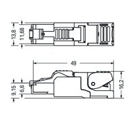 Konektor Ethernet RJ-45 Kat. 6A WAGO 750-977/000-011