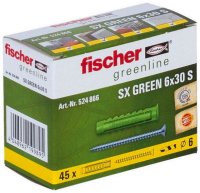 Hmoždinka SX S - s vrutem SX 6x30 S GREEN FISCHER 524866