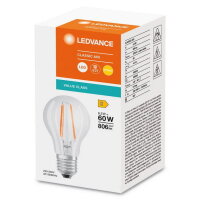 LEDVANCE LED CLASSIC A V 6.5W 827 Clear E27