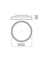 Stropní svítidlo DAMA PL LED 30W CCT D350 WH-TRIAC REDO 01-3741-TRIAC