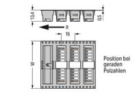 Konektor s pájecími piny THR, pájecí kontakt 1,0x1,0 mm, úhlové, černá 3pól.