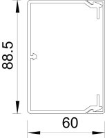 OBO WDK60090RW Nástěnný a stropní kanál WDK 60x90x2000 čistě bílá