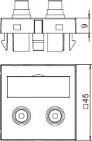 multimed.nosič Audio-Cinch MTG-2R L RW1