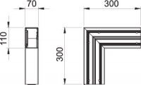 OBO 6274322 Plochý roh GK-F70110LGR