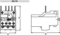 Nadproudové relé RE17D-4,0 1xNO+1xNC 2,8-4,0A pro CEC07-CEC016 ETI 004641406